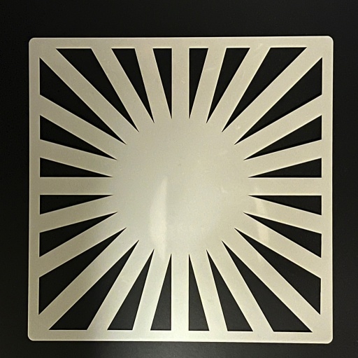 Stencil - Sunburst (6x6 inch)